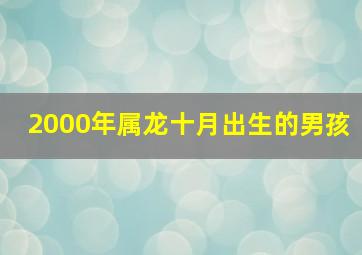 2000年属龙十月出生的男孩