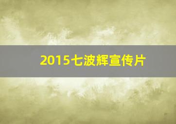 2015七波辉宣传片