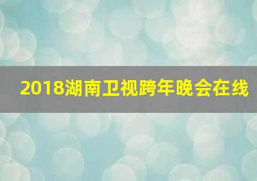 2018湖南卫视跨年晚会在线