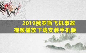 2019俄罗斯飞机事故视频播放下载安装手机版