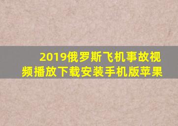 2019俄罗斯飞机事故视频播放下载安装手机版苹果