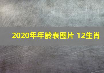 2020年年龄表图片 12生肖