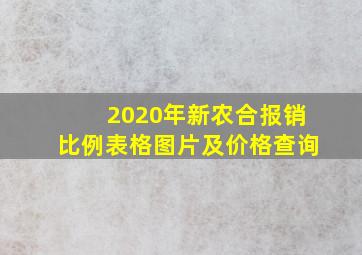 2020年新农合报销比例表格图片及价格查询