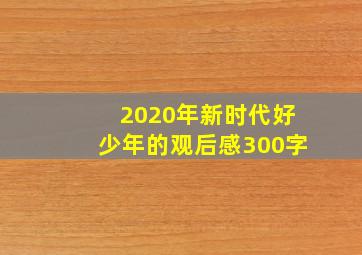 2020年新时代好少年的观后感300字