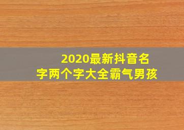 2020最新抖音名字两个字大全霸气男孩