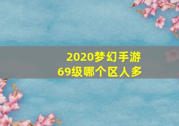 2020梦幻手游69级哪个区人多