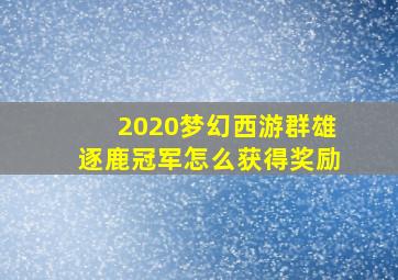 2020梦幻西游群雄逐鹿冠军怎么获得奖励