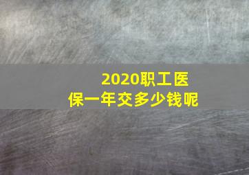 2020职工医保一年交多少钱呢