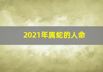 2021年属蛇的人命