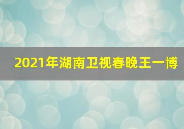 2021年湖南卫视春晚王一博