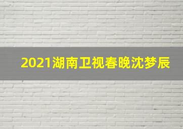 2021湖南卫视春晚沈梦辰