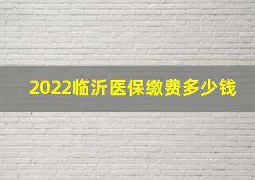 2022临沂医保缴费多少钱