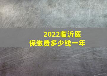 2022临沂医保缴费多少钱一年