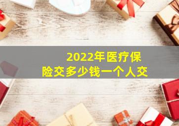 2022年医疗保险交多少钱一个人交