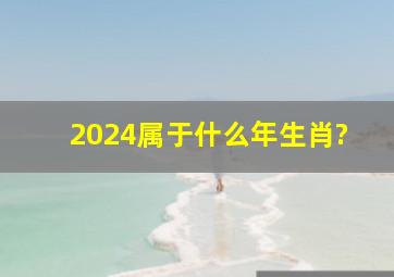 2024属于什么年生肖?