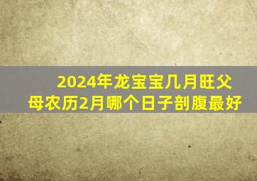 2024年龙宝宝几月旺父母农历2月哪个日子剖腹最好