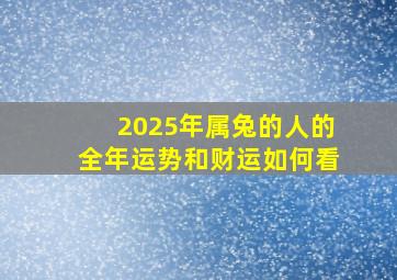 2025年属兔的人的全年运势和财运如何看