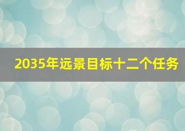 2035年远景目标十二个任务