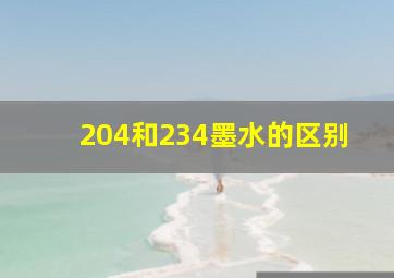 204和234墨水的区别