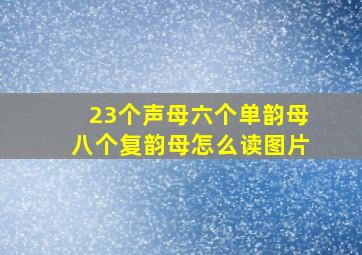 23个声母六个单韵母八个复韵母怎么读图片