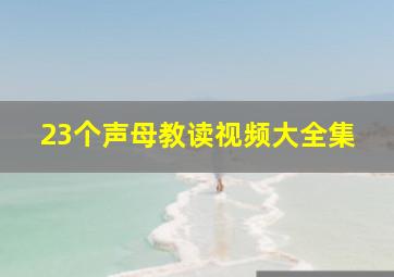 23个声母教读视频大全集