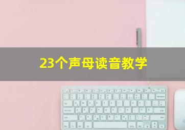 23个声母读音教学