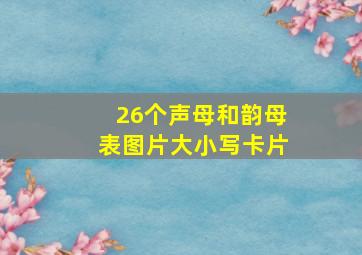 26个声母和韵母表图片大小写卡片