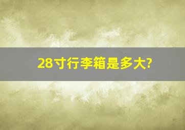 28寸行李箱是多大?