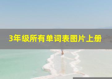 3年级所有单词表图片上册