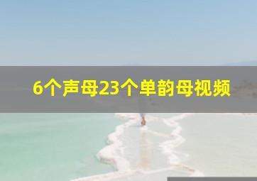 6个声母23个单韵母视频