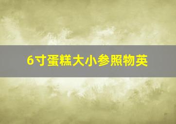 6寸蛋糕大小参照物英