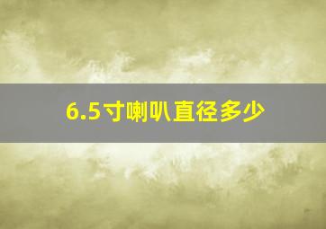 6.5寸喇叭直径多少