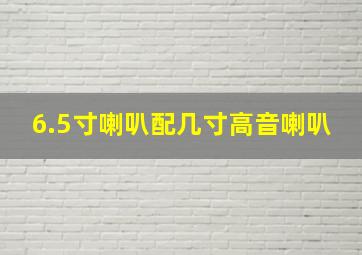 6.5寸喇叭配几寸高音喇叭