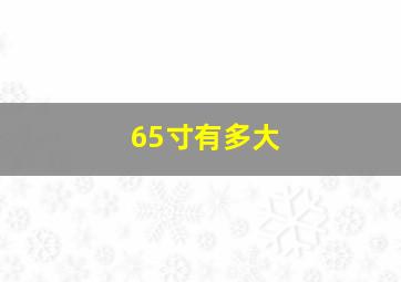 65寸有多大