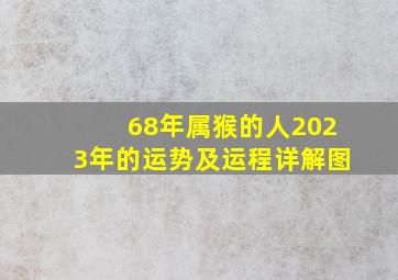 68年属猴的人2023年的运势及运程详解图