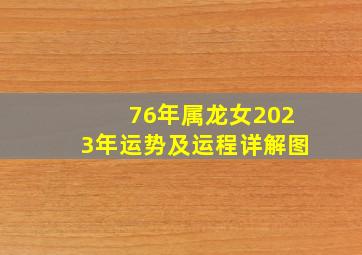 76年属龙女2023年运势及运程详解图