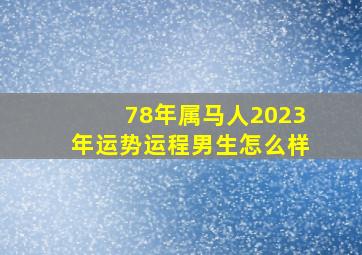 78年属马人2023年运势运程男生怎么样