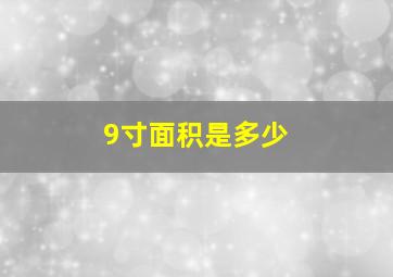 9寸面积是多少