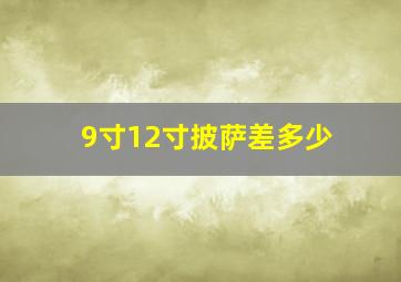 9寸12寸披萨差多少