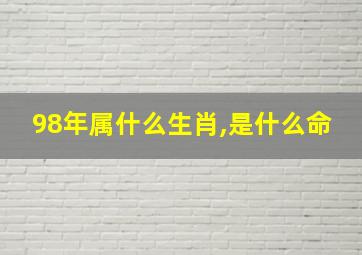 98年属什么生肖,是什么命