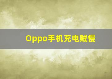 Oppo手机充电贼慢