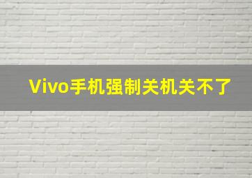 Vivo手机强制关机关不了