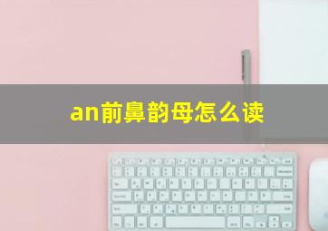 an前鼻韵母怎么读