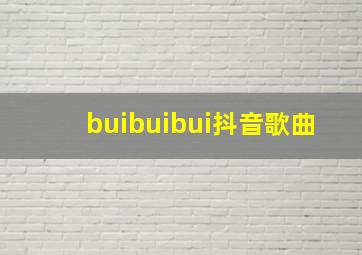 buibuibui抖音歌曲