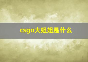 csgo大姐姐是什么