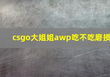 csgo大姐姐awp吃不吃磨损