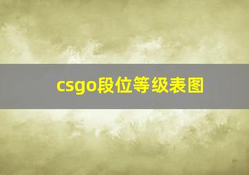 csgo段位等级表图