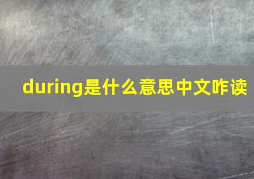 during是什么意思中文咋读