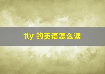 fly 的英语怎么读