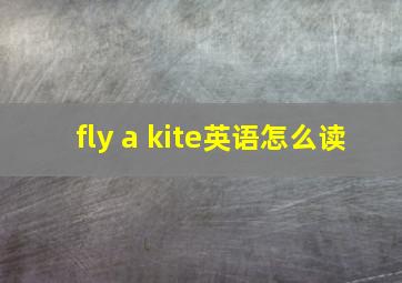 fly a kite英语怎么读